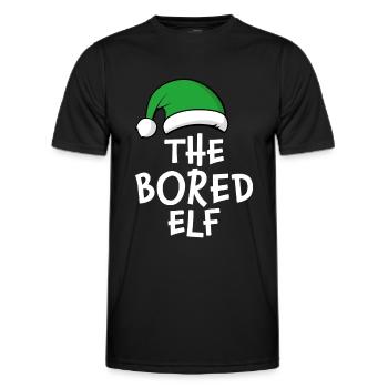 Der gelangweilte Elf - Männer Funktions-T-Shirt - Schwarz - Vorne - AI Model Male 178 dark (178cm)