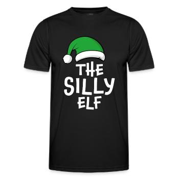 The Silly Elf - Men's Functional T-Shirt - black - Front - AI Model Male 178 dark (178cm)
