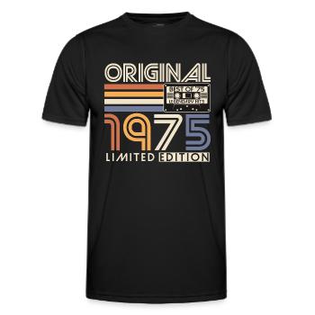 1975 Vintage Vintage Rétro Cadeau d’anniversaire - T-shirt sport Homme - noir - Devant - AI Model Male 178 dark (178cm)