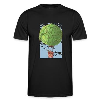 Vegan Power Veggie Plant Based Love Animals Tofu - T-shirt sport Homme - noir - Devant - AI Model Male 178 dark (178cm)