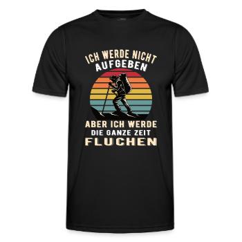 Ich Werde Nicht Aufgeben Aber Fluchen - Männer Funktions-T-Shirt - Schwarz - Vorne - AI Model Male 178 dark (178cm)