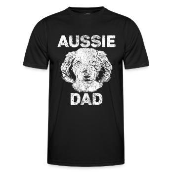 Aussie Dad - Männer Funktions-T-Shirt - Schwarz - Vorne - AI Model Male 178 dark (178cm)