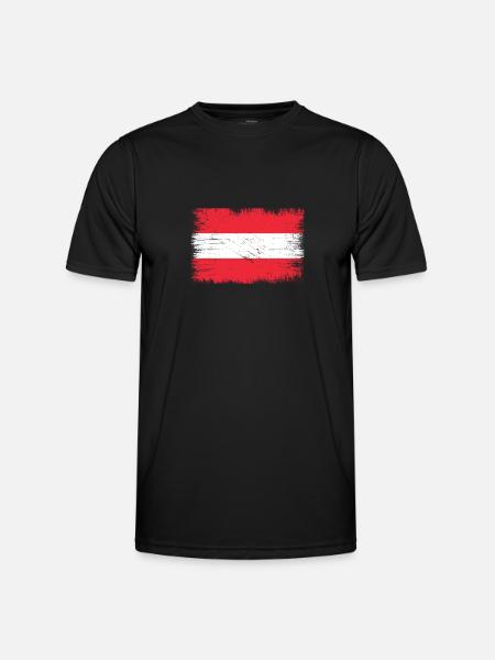 Austria Flag - Men's Functional T-Shirt - black