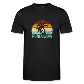 Punta Cana République dominicaine - T-shirt sport Homme - noir - Devant - AI Model Male 178 dark (178cm)