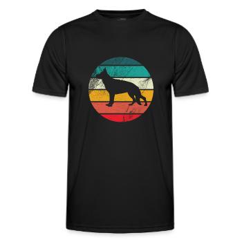 Chien de berger - T-shirt sport Homme - noir - Devant - AI Model Male 178 dark (178cm)