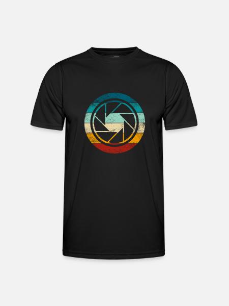 Fotograf Fotografen Linse Shutter Geschenk - Männer Funktions-T-Shirt - Schwarz