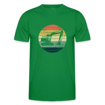 Excavatrices Conducteurs d’excavatrices Excavatrices Chantier de construction Construction de routes - T-shirt sport Homme - vert - Devant - AI Model Male 178 dark (178cm)