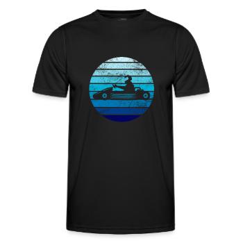 Go Kart Fahrer - Kartfahrer Wettrennen - Männer Funktions-T-Shirt - Schwarz - Vorne - AI Model Male 178 dark (178cm)
