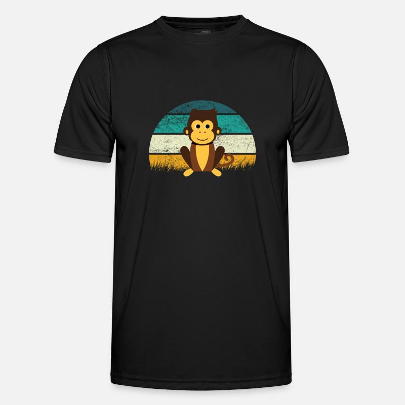 Monkey Retro - Men's Functional T-Shirt - black