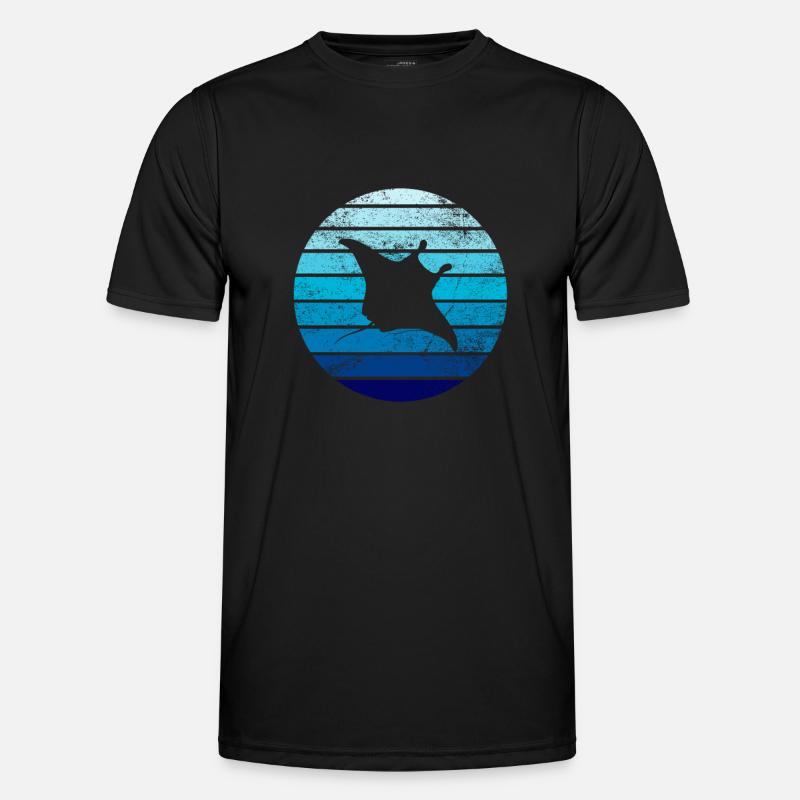Stachelrochen - Männer Funktions-T-Shirt - Schwarz