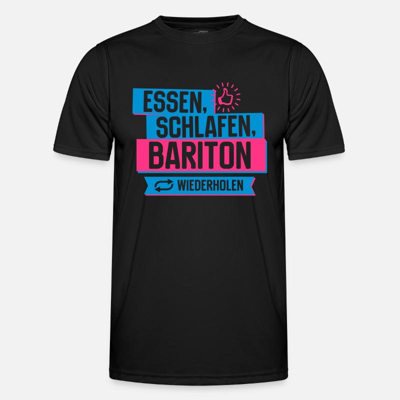 Hobby Bariton - Männer Funktions-T-Shirt - Schwarz