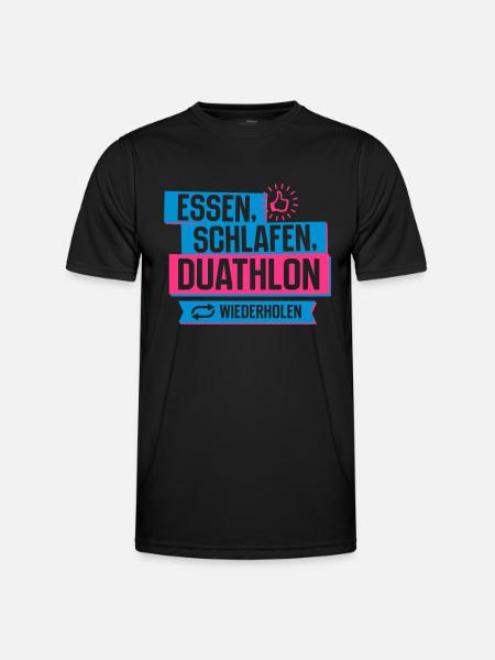 Hobby Duathlon - Männer Funktions-T-Shirt - Schwarz