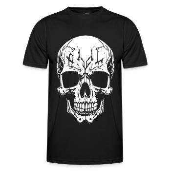 Skull - Men's Functional T-Shirt - black - Front - AI Model Male 178 dark (178cm)