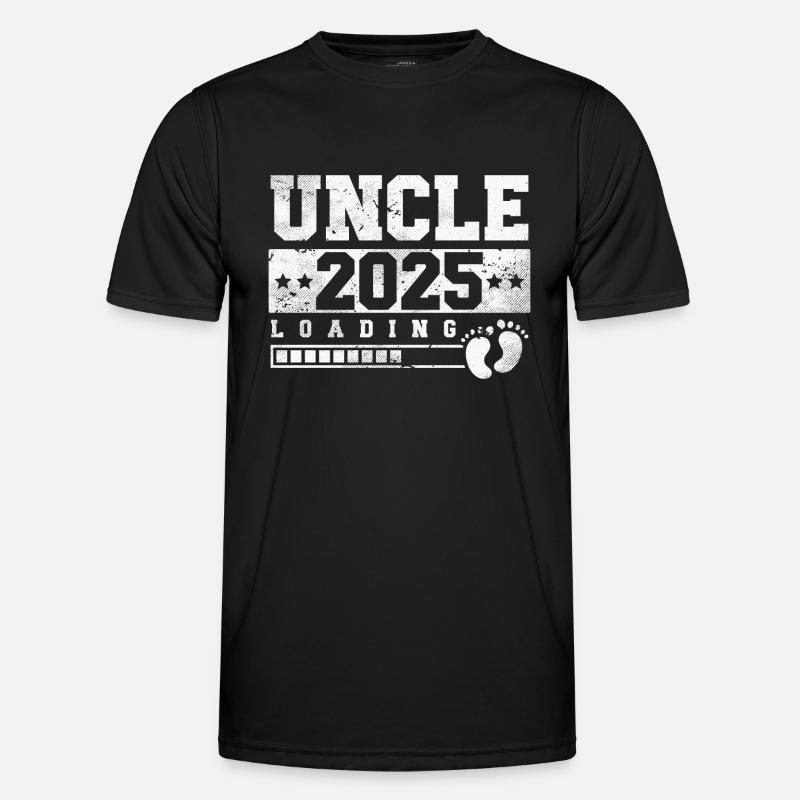 Onkel 2025 loading - Männer Funktions-T-Shirt - Schwarz