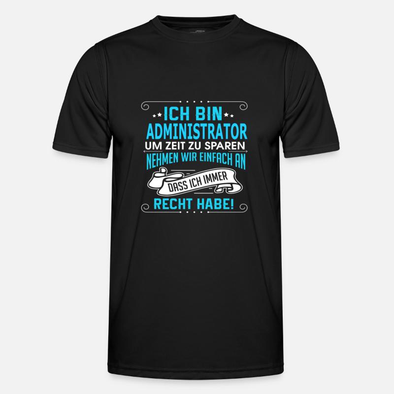 ADMINISTRATOR - Männer Funktions-T-Shirt - Schwarz