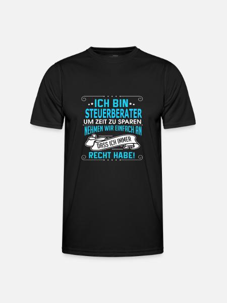 STEUERBERATER - Männer Funktions-T-Shirt - Schwarz