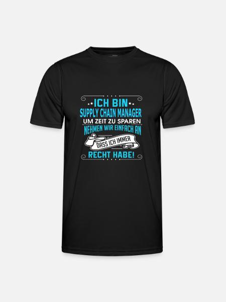 SUPPLY CHAIN MANAGER - Männer Funktions-T-Shirt - Schwarz