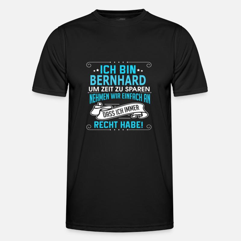 BERNHARD - Männer Funktions-T-Shirt - Schwarz