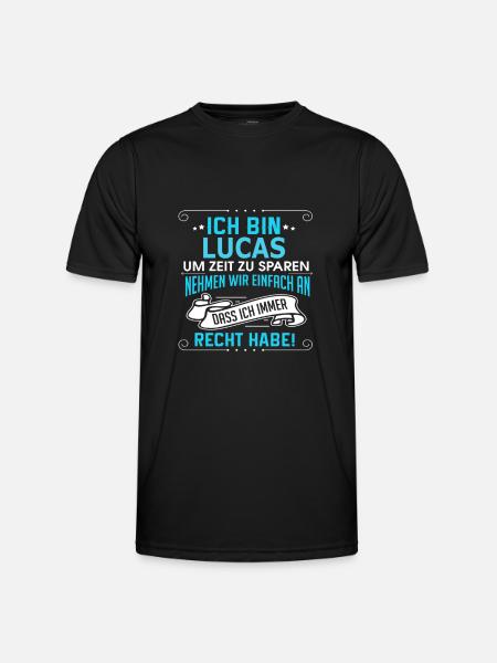 LUCAS - Männer Funktions-T-Shirt - Schwarz