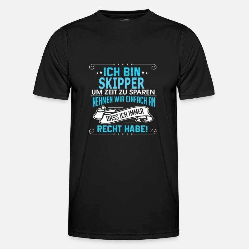SKIPPER - Männer Funktions-T-Shirt - Schwarz
