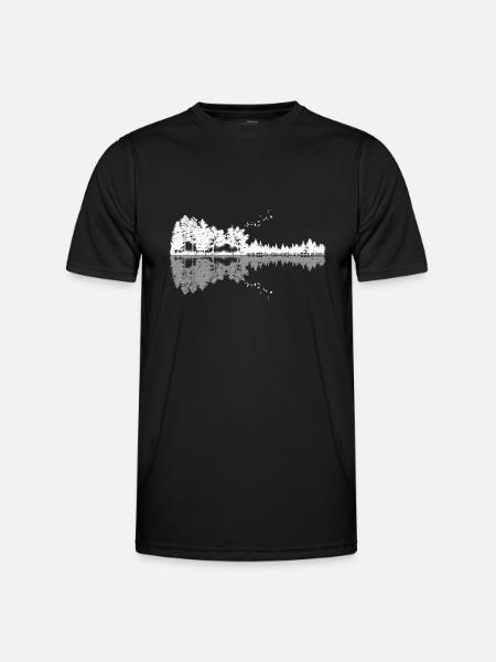 Nature Guitar, Guitare, Cool Nature Guitar, Guitare - T-shirt sport Homme - noir