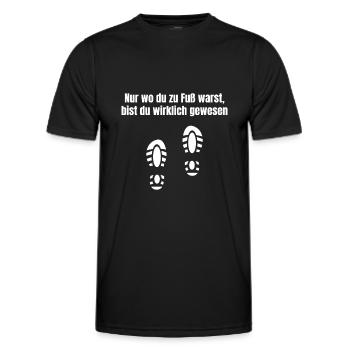 Nur wo du zu Fuß warst bist du wirklich gewesen - Männer Funktions-T-Shirt - Schwarz - Vorne - AI Model Male 178 dark (178cm)