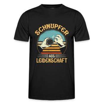 Schnupftabak Schnupfer Schnupfen Priiis - Männer Funktions-T-Shirt - Schwarz - Vorne - AI Model Male 178 dark (178cm)