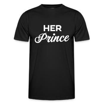 Her Prince - Men's Functional T-Shirt - black - Front - AI Model Male 178 dark (178cm)