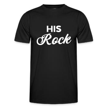 Sein Fels in der Brandung - Männer Funktions-T-Shirt - Schwarz - Vorne - AI Model Male 178 dark (178cm)