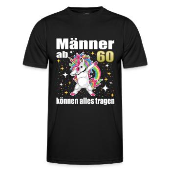 60. Geburtstag Männer - Männer Funktions-T-Shirt - Schwarz - Vorne - AI Model Male 178 dark (178cm)