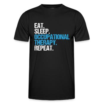 Occupational therapy Occupational therapist Occupational therapist - Men's Functional T-Shirt - black - Front - AI Model Male 178 dark (178cm)
