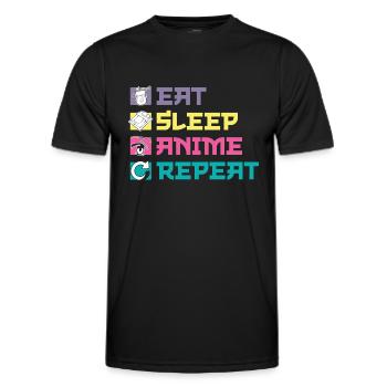 Anime Cosplay - Men's Functional T-Shirt - black - Front - AI Model Male 178 dark (178cm)