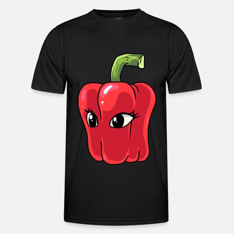 Paprika Chilli Pepperoni Spice - Men's Functional T-Shirt - black