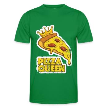 Königin-Pizza-Grafik - Männer Funktions-T-Shirt - Kelly Green - Vorne - AI Model Male 178 dark (178cm)