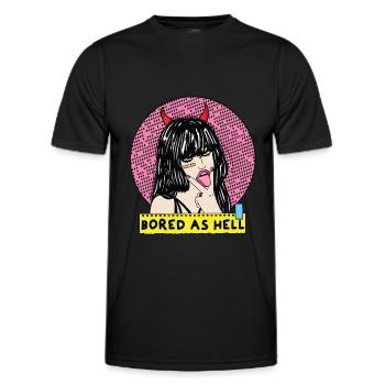 ART POP-ART ÉROTIQUE SEXY COMIC GIRL - T-shirt sport Homme - noir - Devant - AI Model Male 178 dark (178cm)