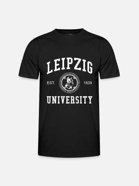 LEIPZIG UNIVERSITY - Men's Functional T-Shirt - black