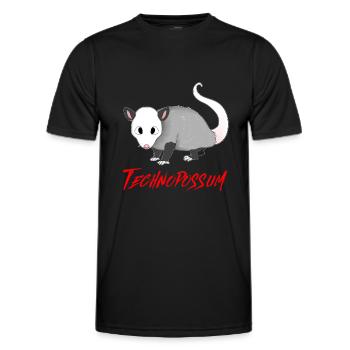 TECHNO TECHNOPOSSUM OPOSSUM - T-shirt sport Homme - noir - Devant - AI Model Male 178 dark (178cm)