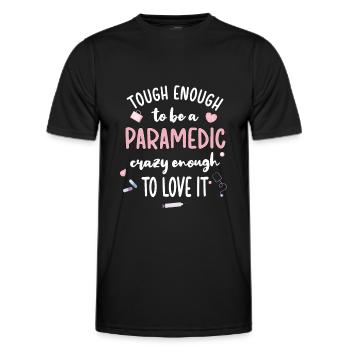 Paramedic Paramedic Paramedic Paramedic Rescue Worker - Men's Functional T-Shirt - black - Front - AI Model Male 178 dark (178cm)