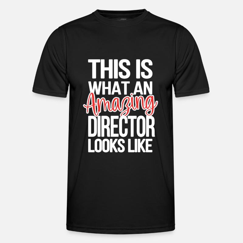 Stolzer Direktor Geschenk Direktor Wertschätzung - Männer Funktions-T-Shirt - Schwarz