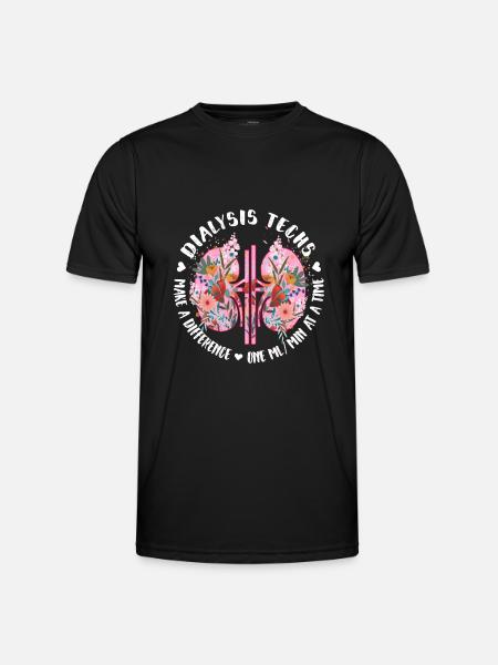 Dialysetechniker Dialysetechnik Dialyse-Techniker - Männer Funktions-T-Shirt - Schwarz