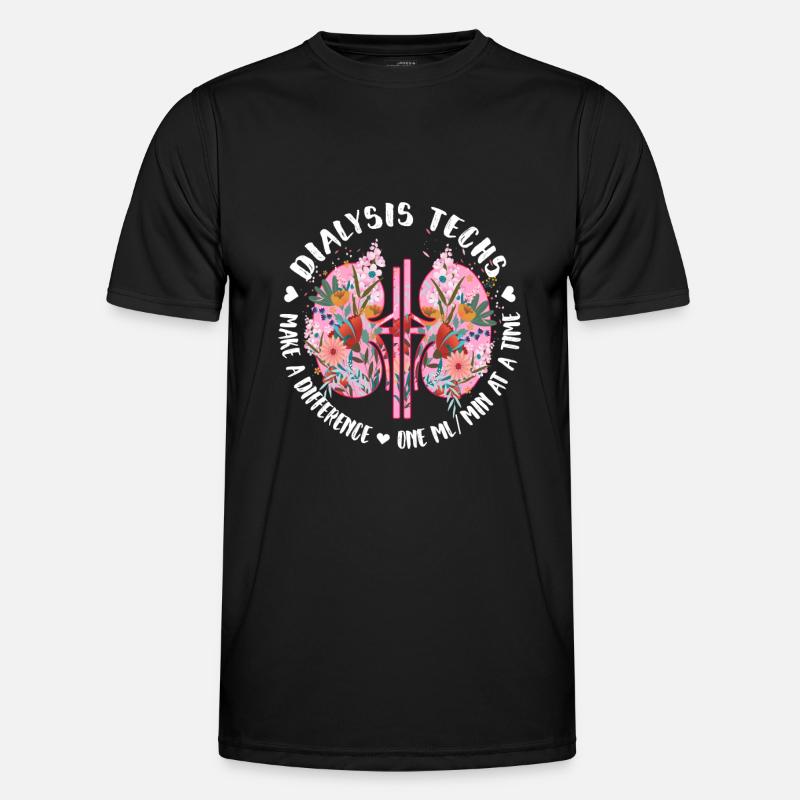 Dialysetechniker Dialysetechnik Dialyse-Techniker - Männer Funktions-T-Shirt - Schwarz