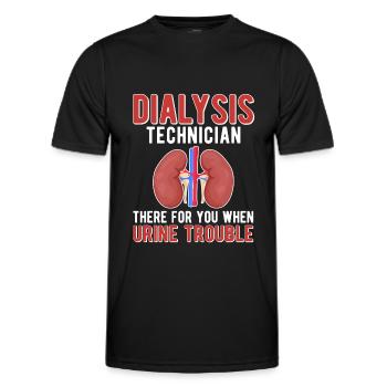 Technicien en dialyse Technicien en dialyse Technicien en dialyse - T-shirt sport Homme - noir - Devant - AI Model Male 178 dark (178cm)