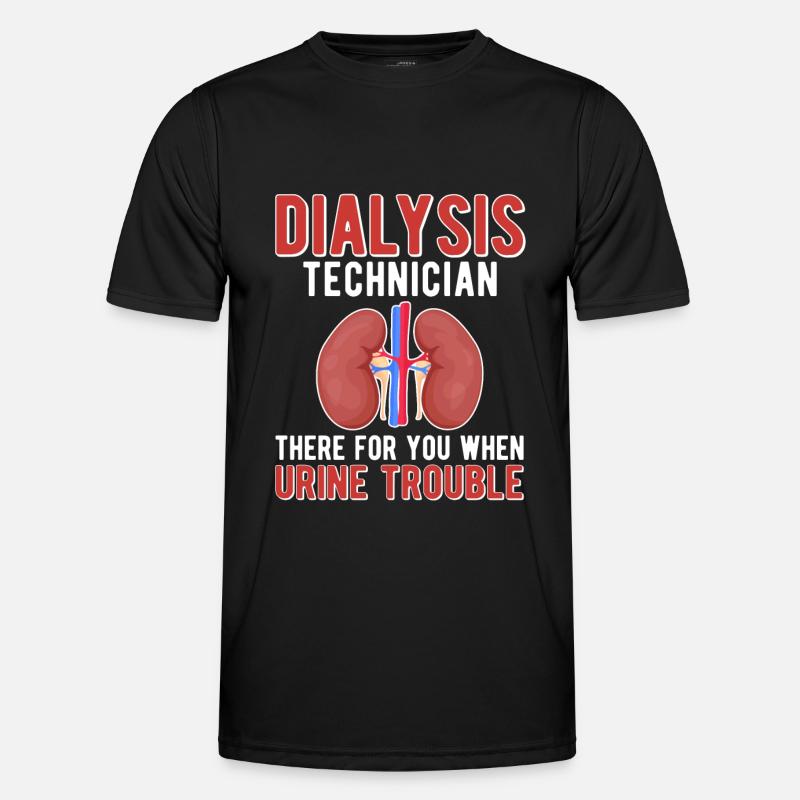 Dialysetechniker Dialysetechnik Techniker Dialyse - Männer Funktions-T-Shirt - Schwarz