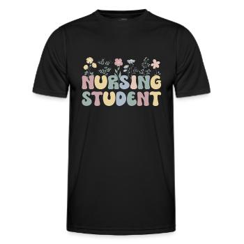 Nursing Student Nurse Student - Men's Functional T-Shirt - black - Front - AI Model Male 178 dark (178cm)