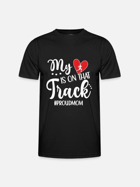Trotse atletiek moeder van atleet moeder - Functioneel T-shirt voor mannen - zwart