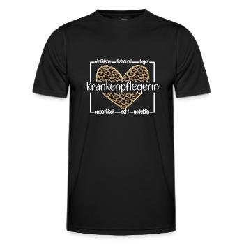 Krankenpflegerin Pflegekraft Krankenschwester - Männer Funktions-T-Shirt - Schwarz - Vorne - AI Model Male 178 dark (178cm)