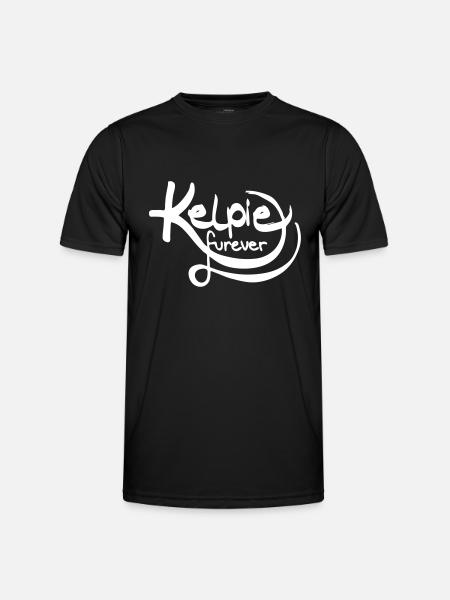 Kelpie furever - Männer Funktions-T-Shirt - Schwarz