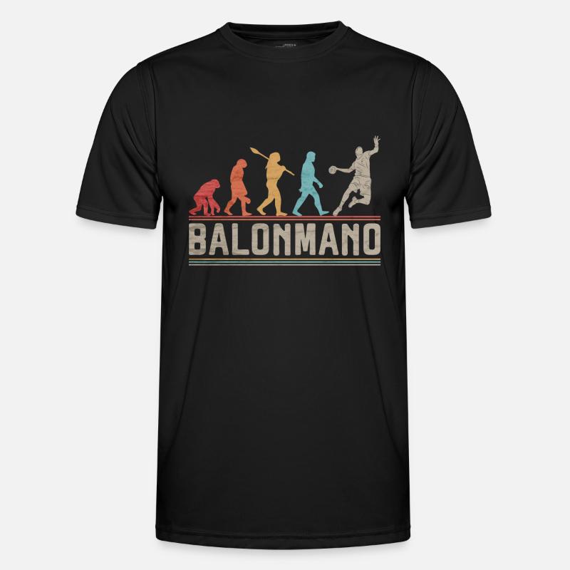 Balonmano Evolution Handball Handball Player - Men's Functional T-Shirt - black