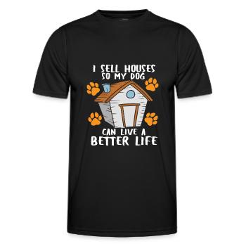 Makler Immobilienmakler - Männer Funktions-T-Shirt - Schwarz - Vorne - AI Model Male 178 dark (178cm)
