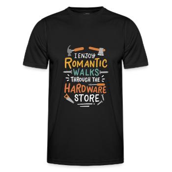 I Enjoy Romantic Walks Through The Hardware Store - Men's Functional T-Shirt - black - Front - AI Model Male 178 dark (178cm)